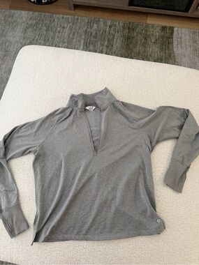 Danskin Gray Half-Zip Sweater